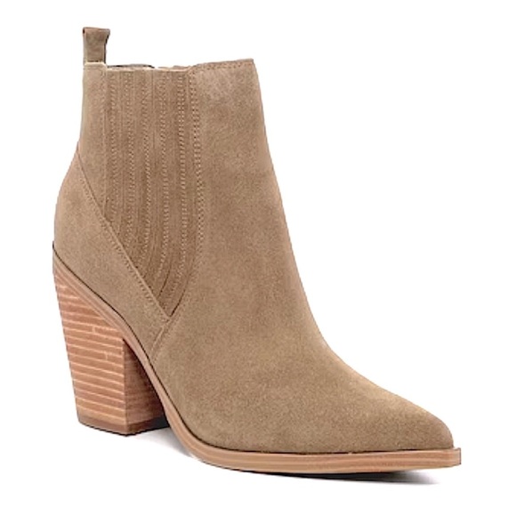 Marc Fisher $180 Leather Suede Gadri Pointed Toe Bootie Boot Shoes Size 11 New - Picture 1 of 6